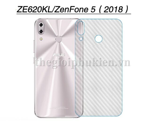 Miếng dán vân carbon, các bon mặt lưng cho asus zenfone 5z 2018 zs620kl