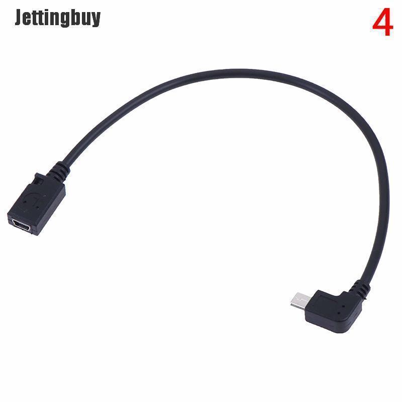 Jettingbuy 90 Degree micro usb male to mini usb female adapter converter cable