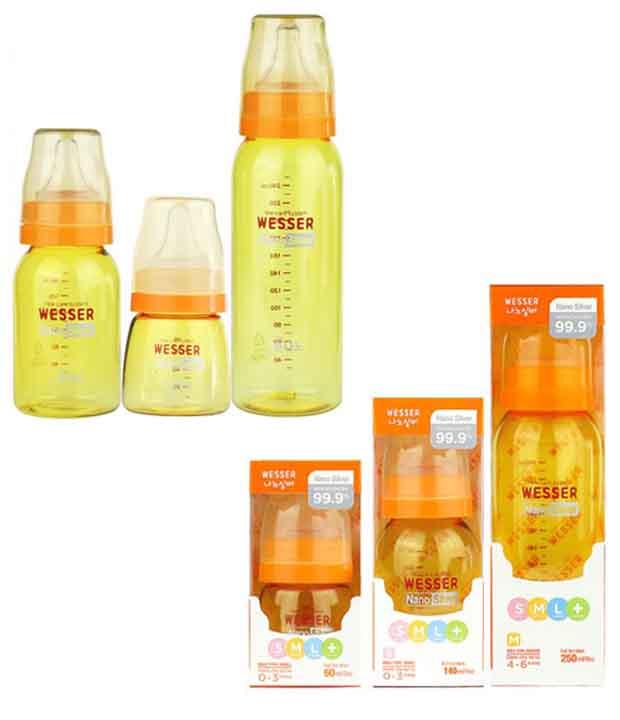 Bình sữa Wesser Nano Silver cổ hẹp 140ml