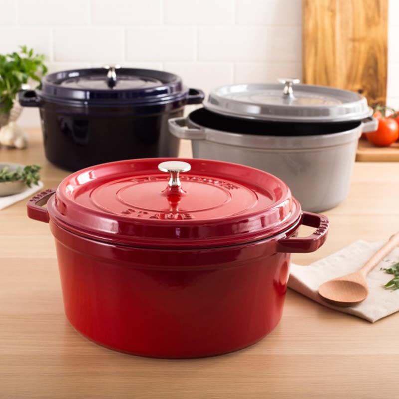 [Trả góp 0%] Nồi Gang Staub 24cm 38L Đỏ