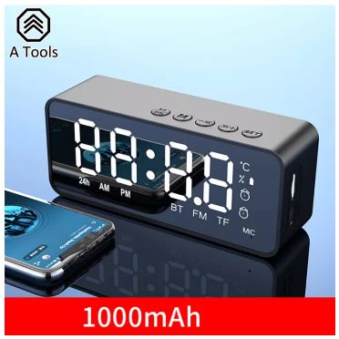 Loa Bluetooth G50 mặt kính kiêm đồng hồ báo thức, đo nhiệt độ