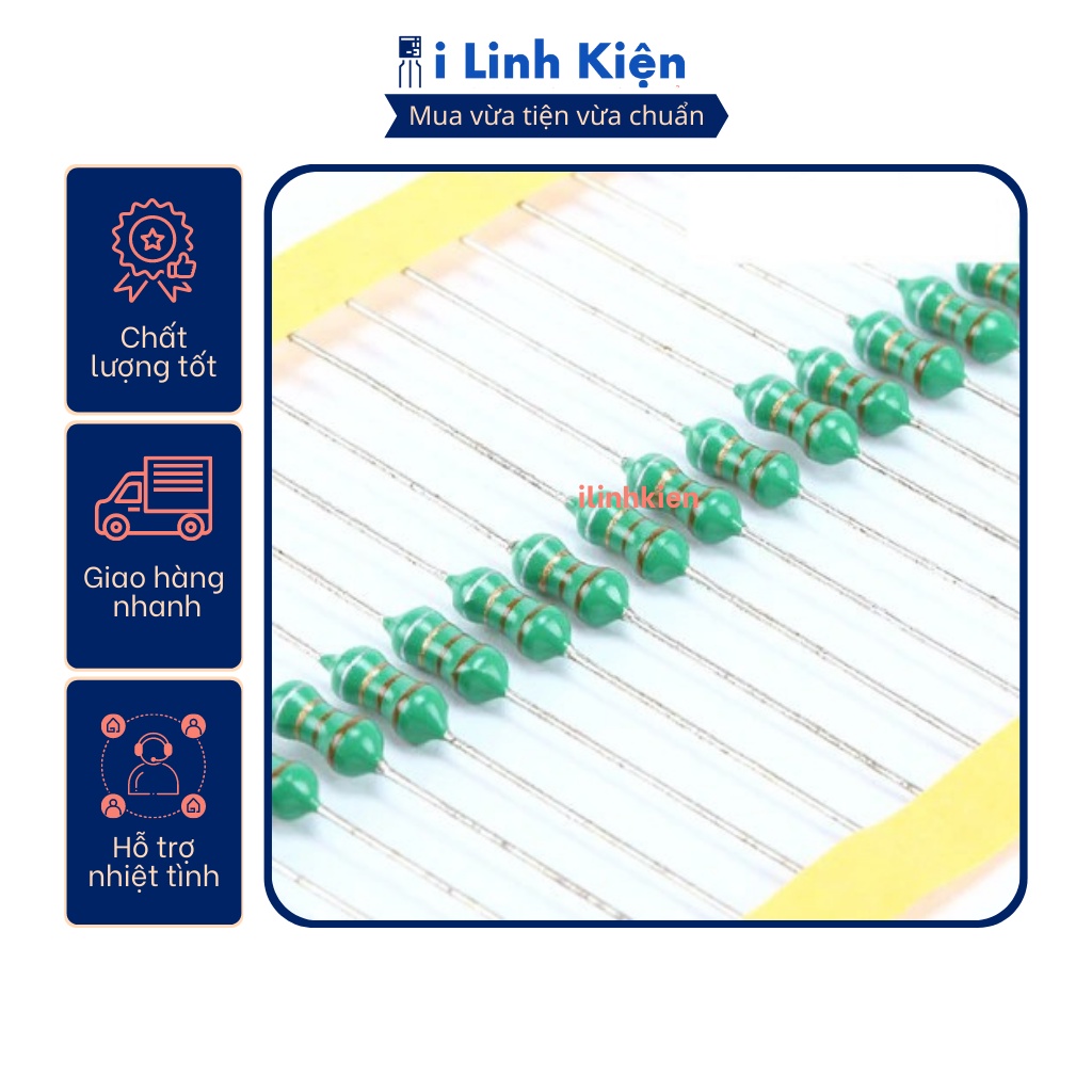 Cuộn cảm vạch 1/4W từ 1uF đến 1mH 0307 (10c)