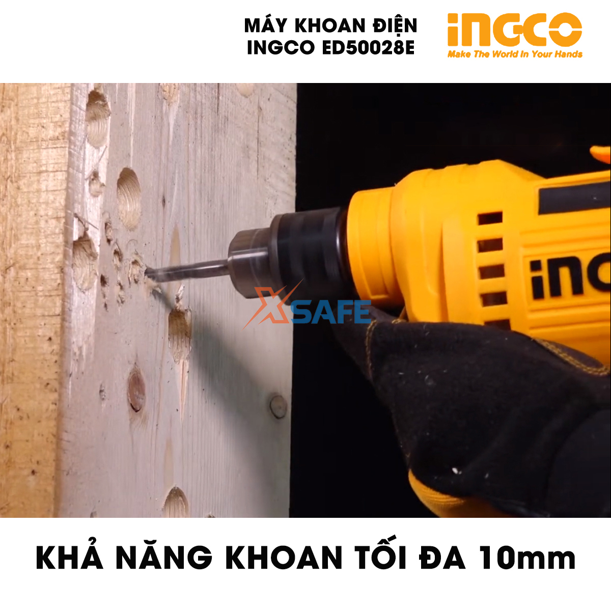 Electric drill convenient, compact, electric drill 500W-10mm ingco ED50028E. Speed change; switch reversal; packing in color box is widely used genuine [xsafe]