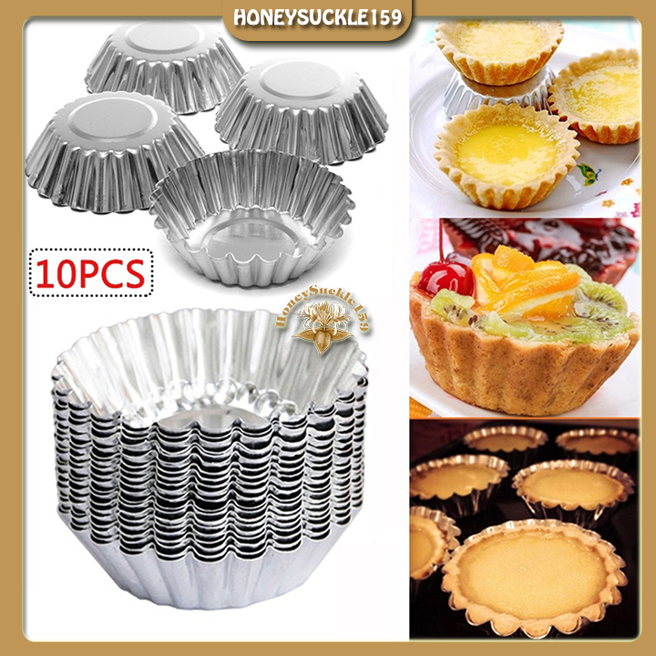 Combo 10 Khuôn Tart Nhôm Dùng Nướng Làm Bánh Tart Trứng 7cm