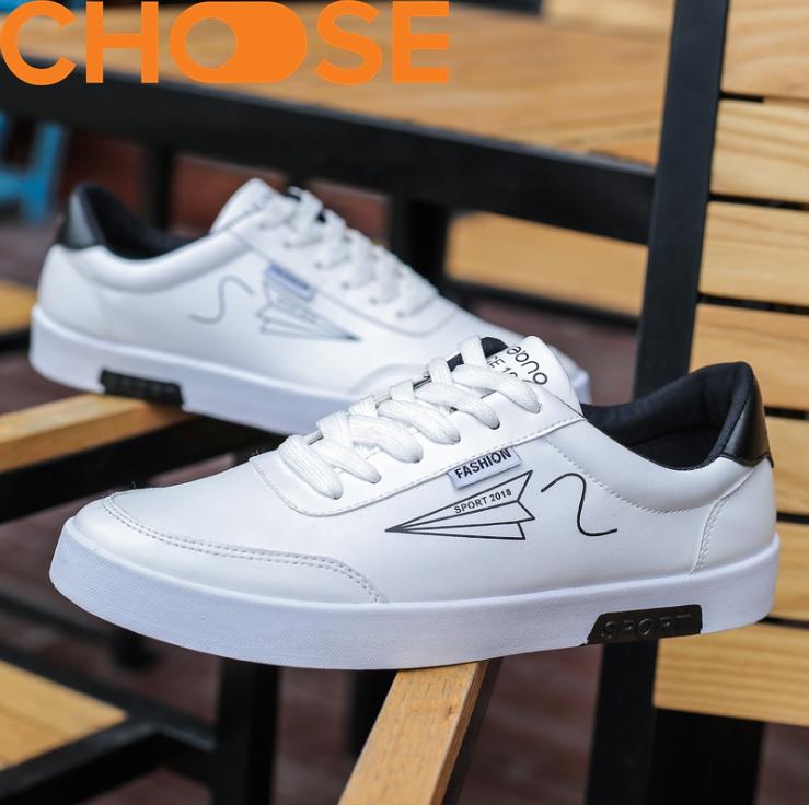 Giày Nam Giày Thể Thao Nam Bata Lười Sneaker Hoạ Tiết Máy Bay Phong Cách Hàn Quốc 0613