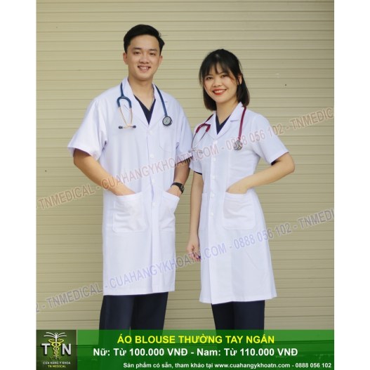 Shop Bán ☘ Áo Blouse Bác Sĩ Tay Ngắn Tay Dài - Thương Hiệu Tn Medical Giá Rẻ