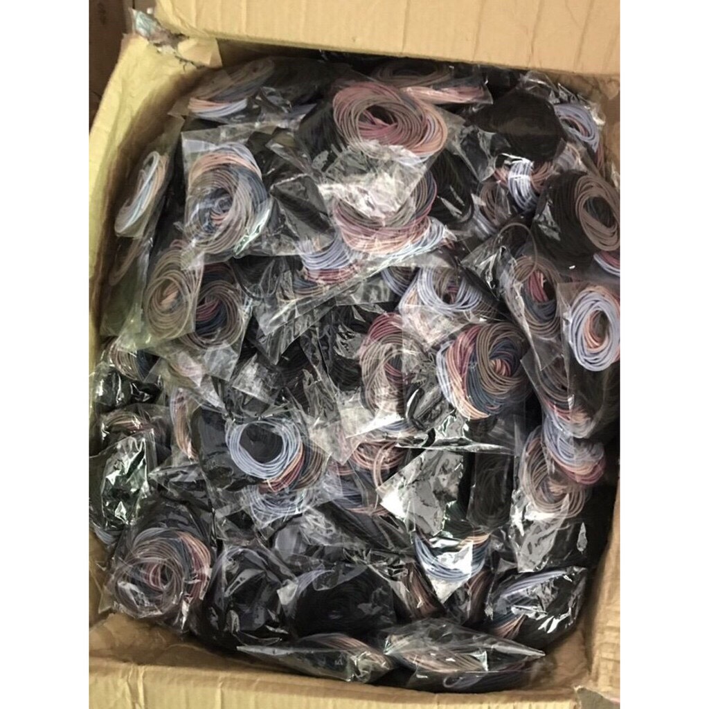 Set chun buộc tóc túi zip 100c KB C411