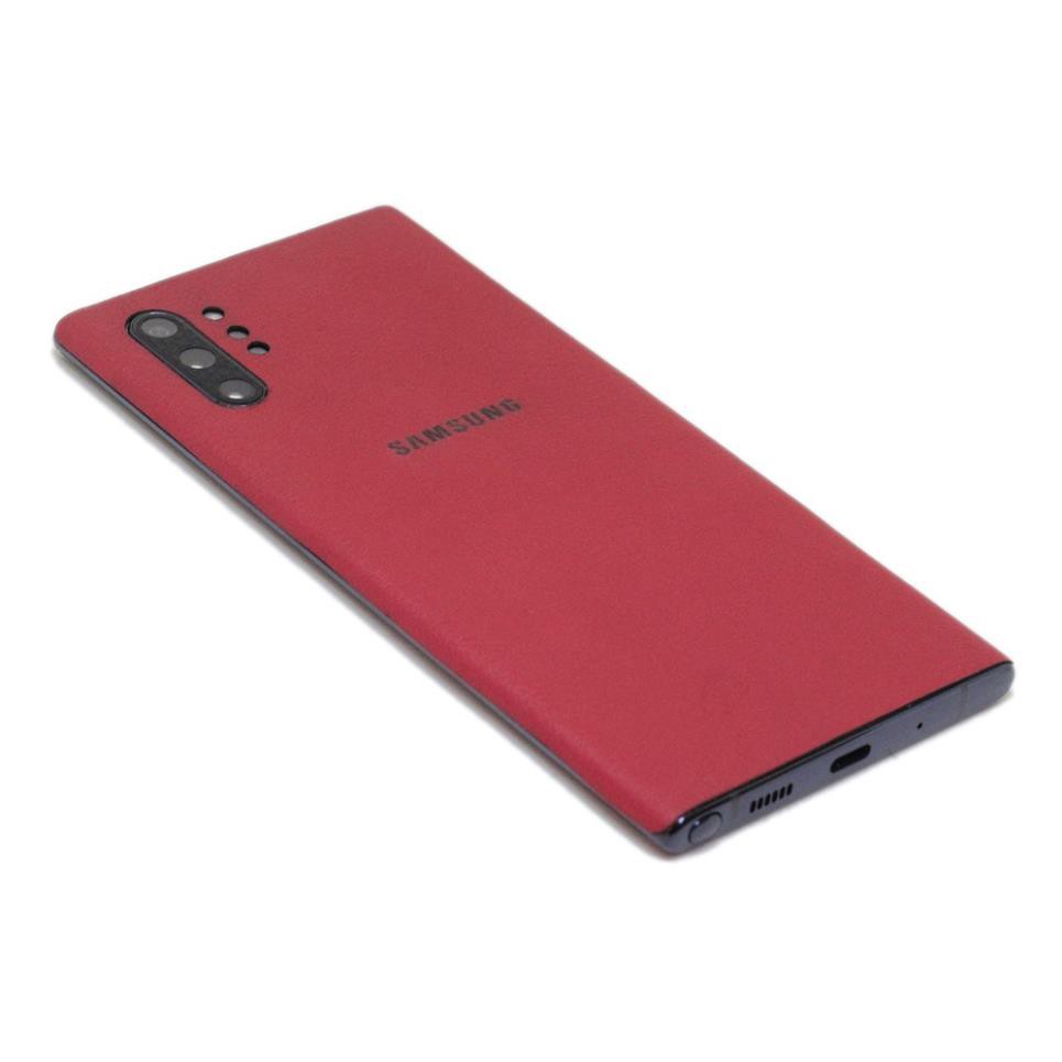 [HCM]Ốp dán da Galaxy Note 10 plus - Da nhập khẩu cao cấp - (Đỏ Mịn)