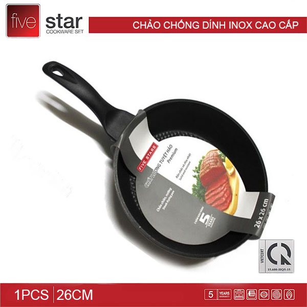[HCM]Chảo Chống Dính Fivestar 26cm
