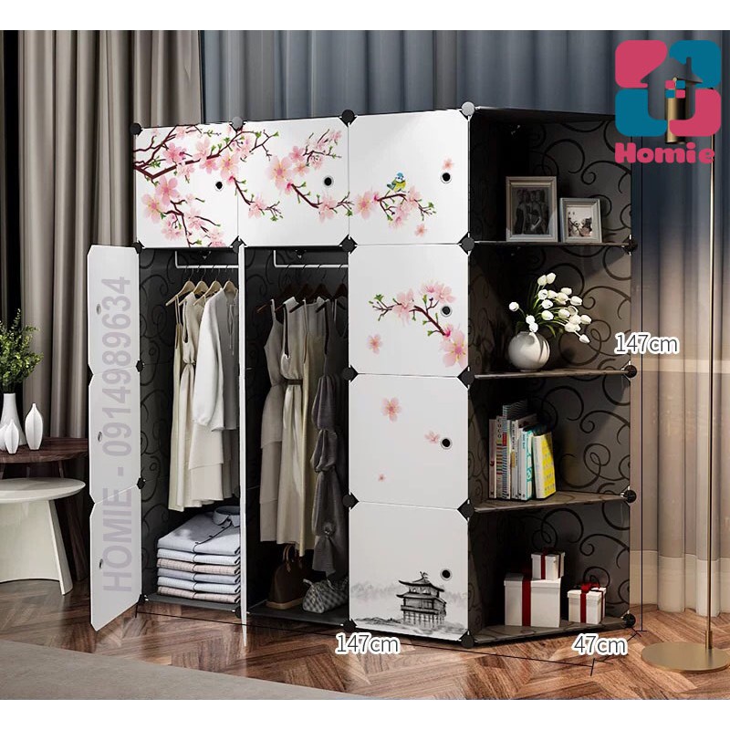 Tủ nhựa ghép `16 ngăn - 12n4x