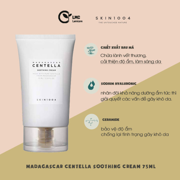 Kem dưỡng ẩm làm dịu cho da Skin1004 Madagascar Centella Soothing Cream 75ml