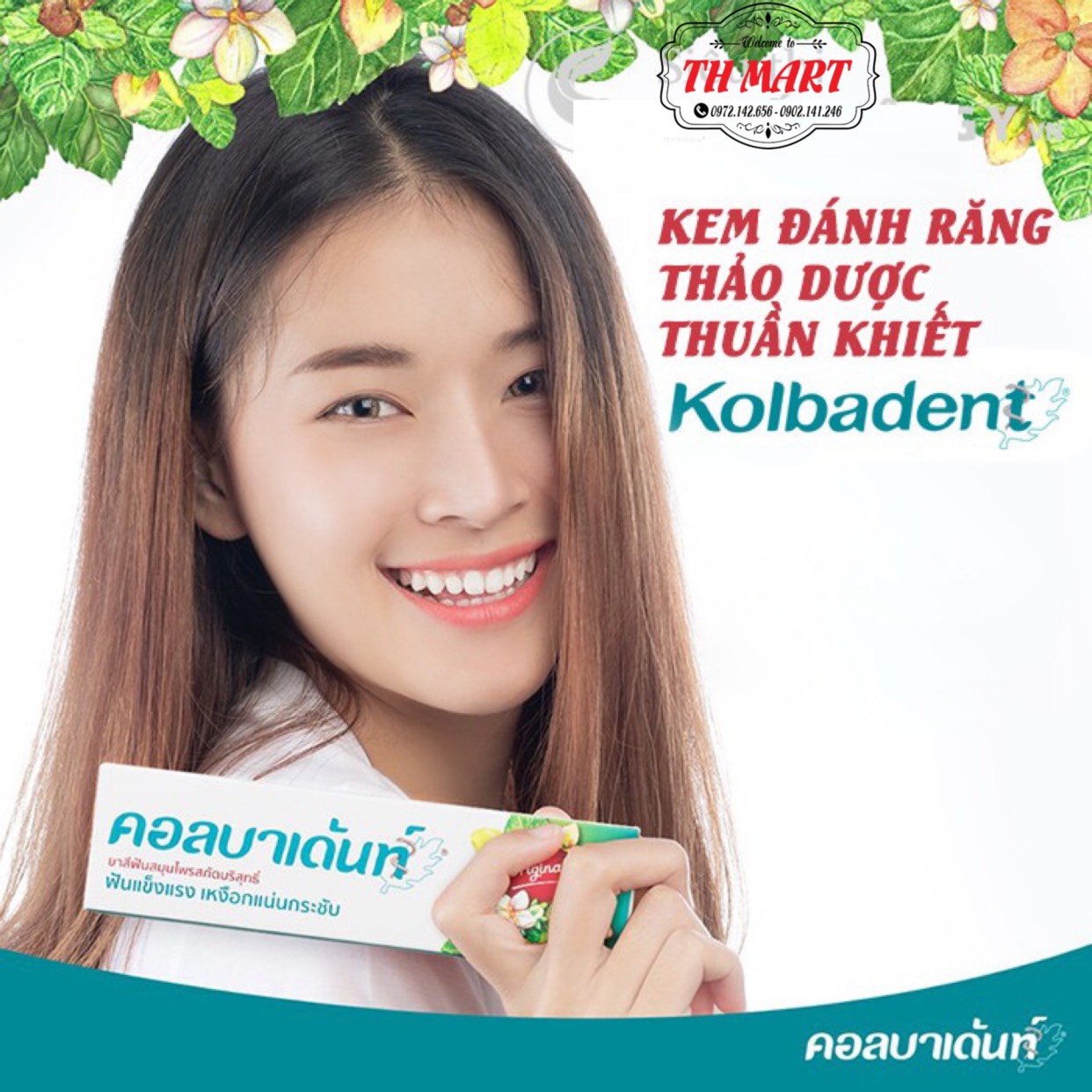 Kem Đánh Răng Thảo Dược Thuần Khiết Kolbadent 100g (Thái Lan)