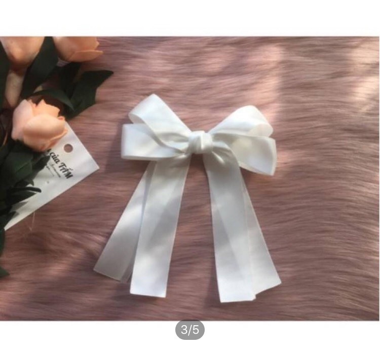 Kẹp Buộc Tóc Nơ Satin Lụa Cao Cấp - Phụ kiện tóc