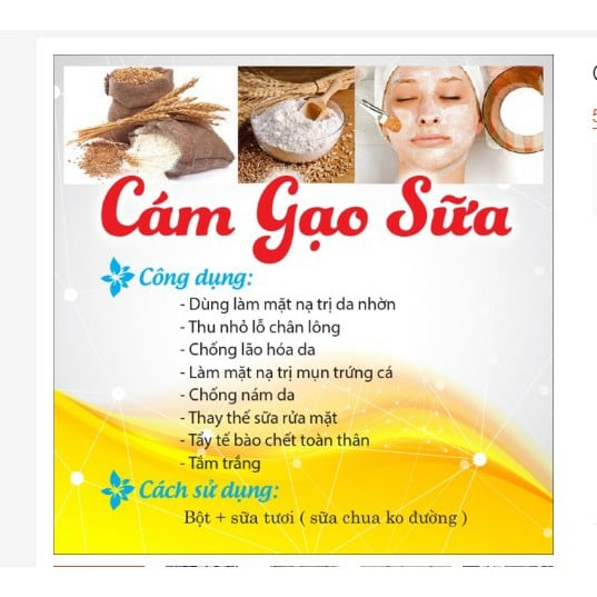 Combo 3 gói cám gạo dưỡng da