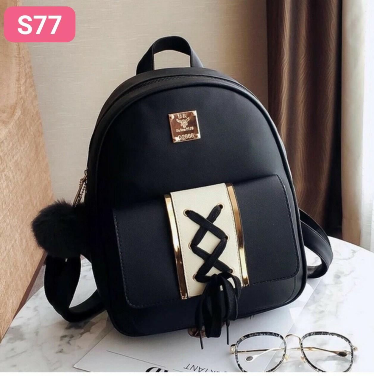 Balo Thời Trang Da Mini Đan Nơ Túi s77