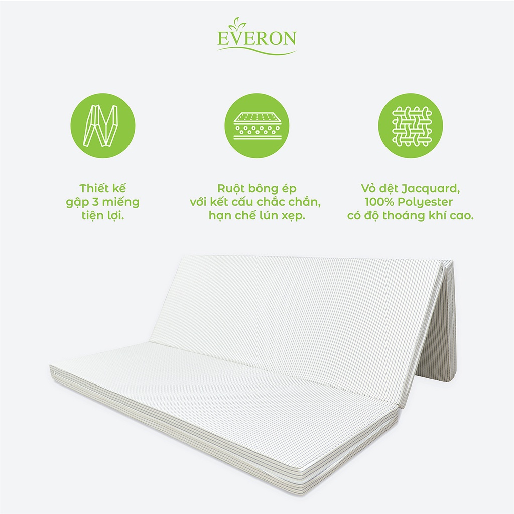 {Độc Quyền Everon} Đệm Bông Ép Everon Ngủ Ngon Siêu Êm Ái Jagd3 (Màu Sắc Trẻ Trung , Hiện Đại)