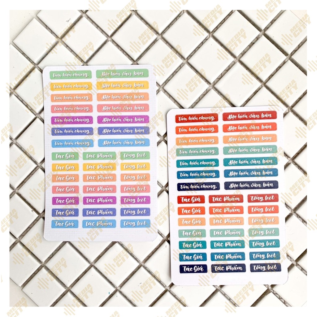 Sticker Đề Mục Môn Văn - Tự Nhiên / Sticker Ham Học