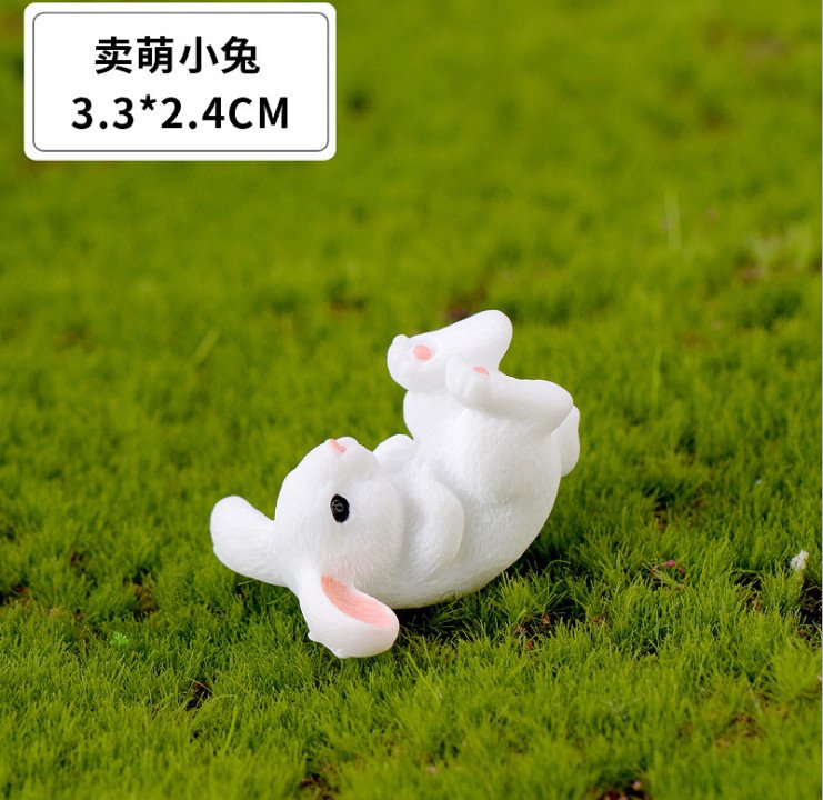 Mô hình Thỏ lớn trang trí tiểu cảnh thủy sinh terrarium chậu cây cảnh sen đá bánh kem xương rồng