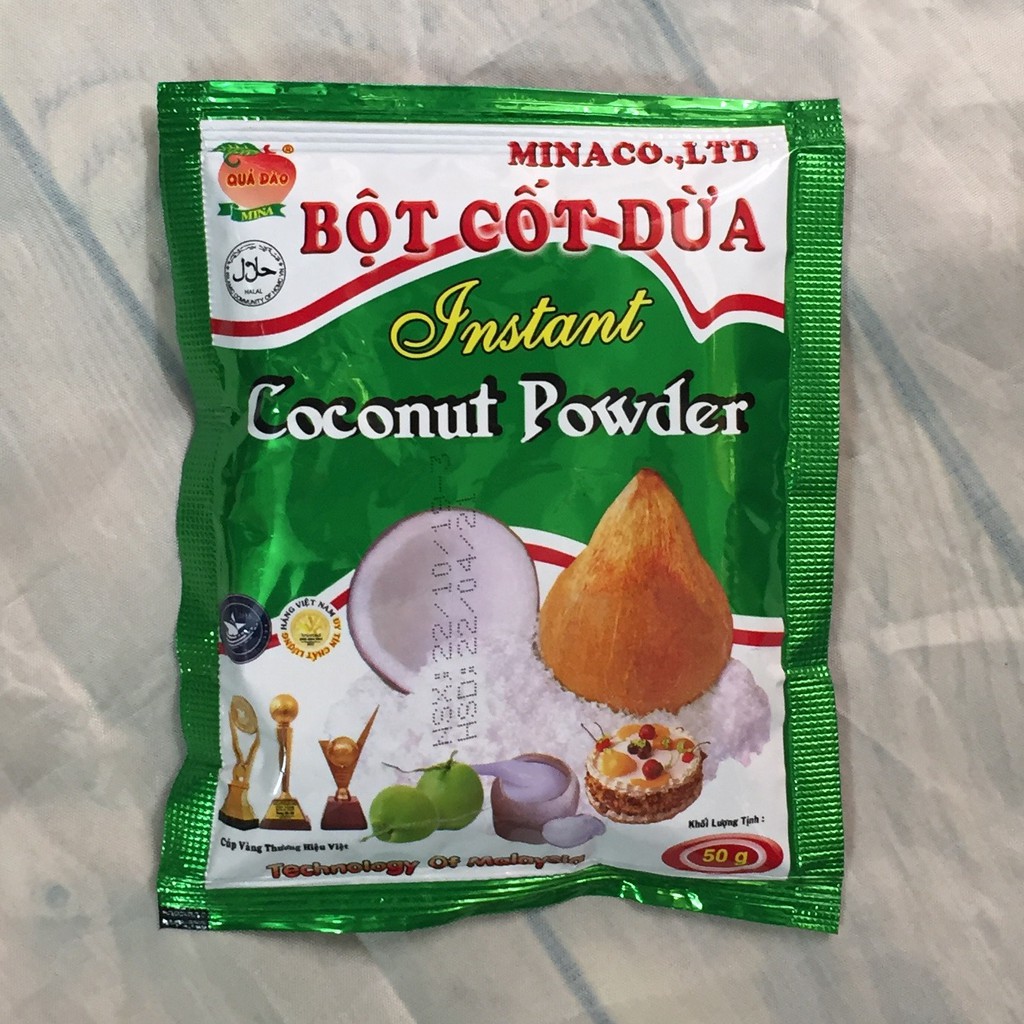 Bịch  bột cốt dừa 500g( 10 gói nhỏ)