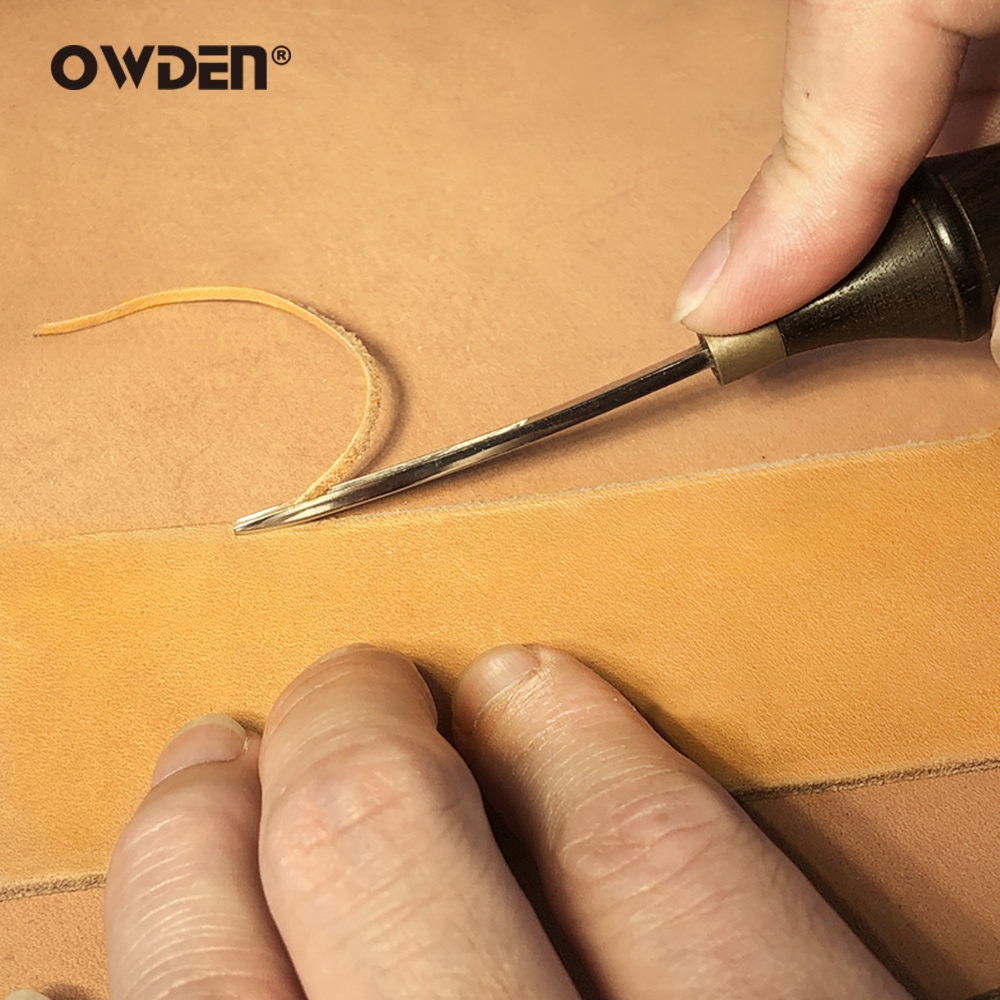 OWDEN Leather Edge Beveler Tool Leathercraft Skiving Tool for Hand Leather Sharpness Professional Chamfering Edge Beveler ELEGANT