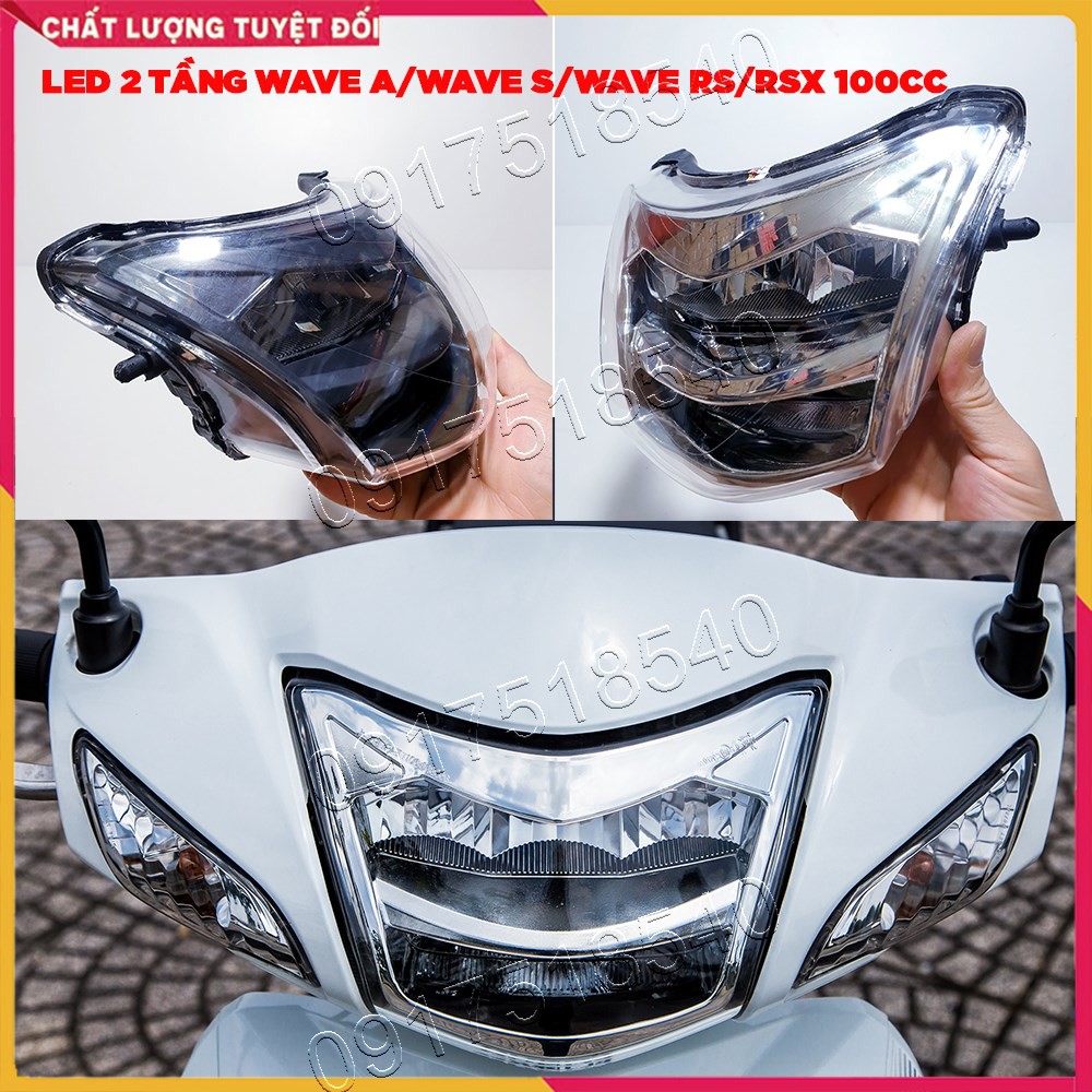 Đèn pha led 2 tầng wave A, wave 50/100/110 wave s, wave rs, wave rsx 100