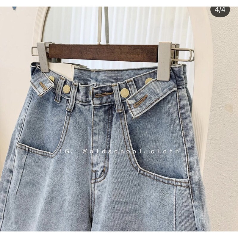 QUẦN JEANS NGỐ NÚT GÀI