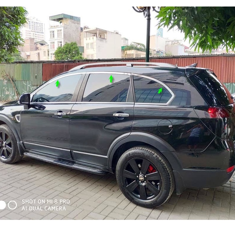 Nẹp viền inox cong kính theo xe chevrolet captiva 2007- 2008 2009 2010 2011 2012 2013 2014 2015 2016 2017 2018 2019