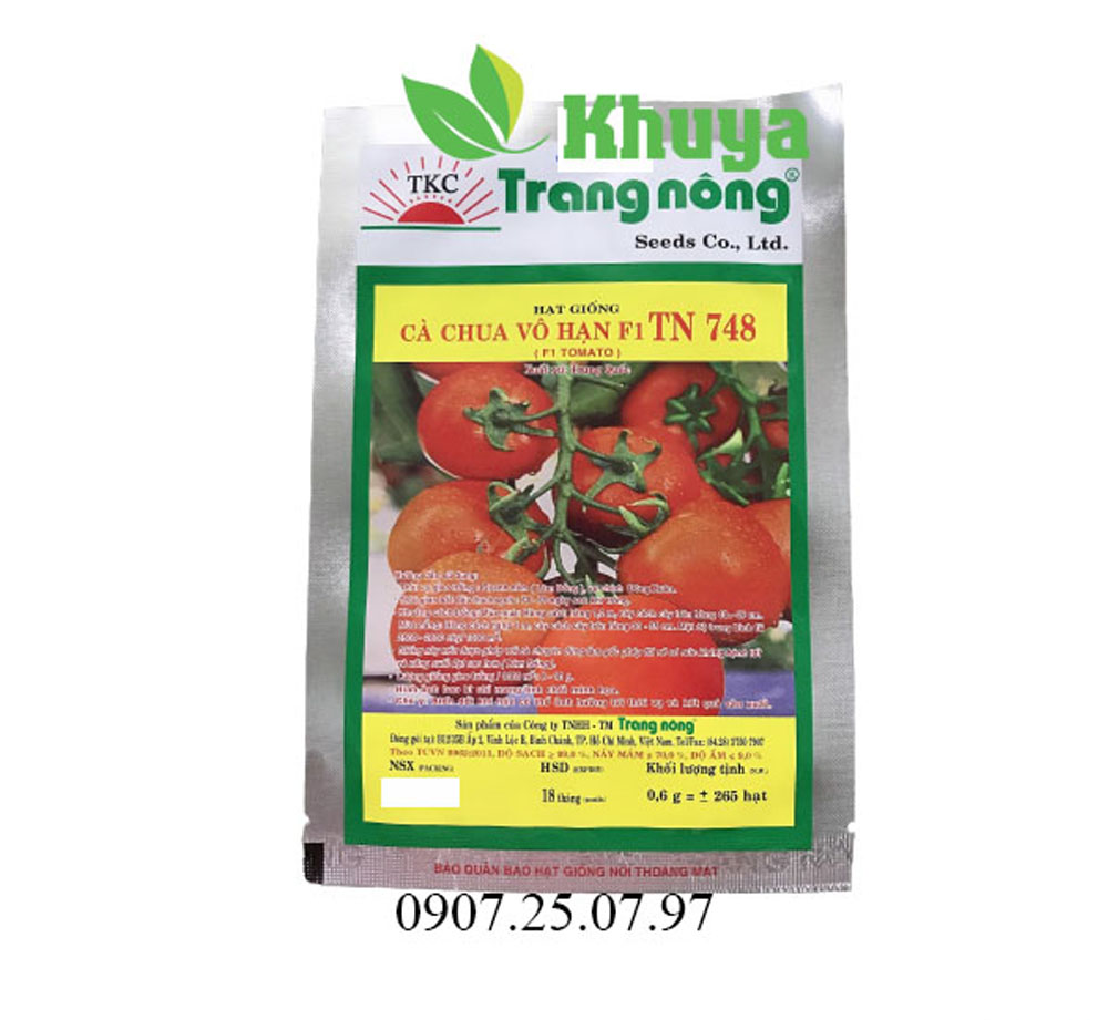 Hạt Giống Cà Chua Vô Hạn F1 TN 748 Trang Nông