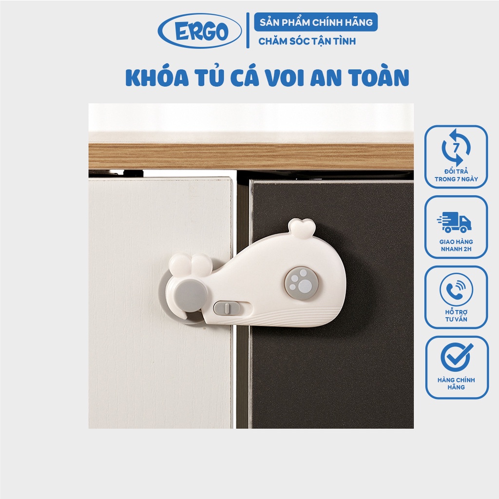 Khóa tủ lạnh an toàn hình cá voi