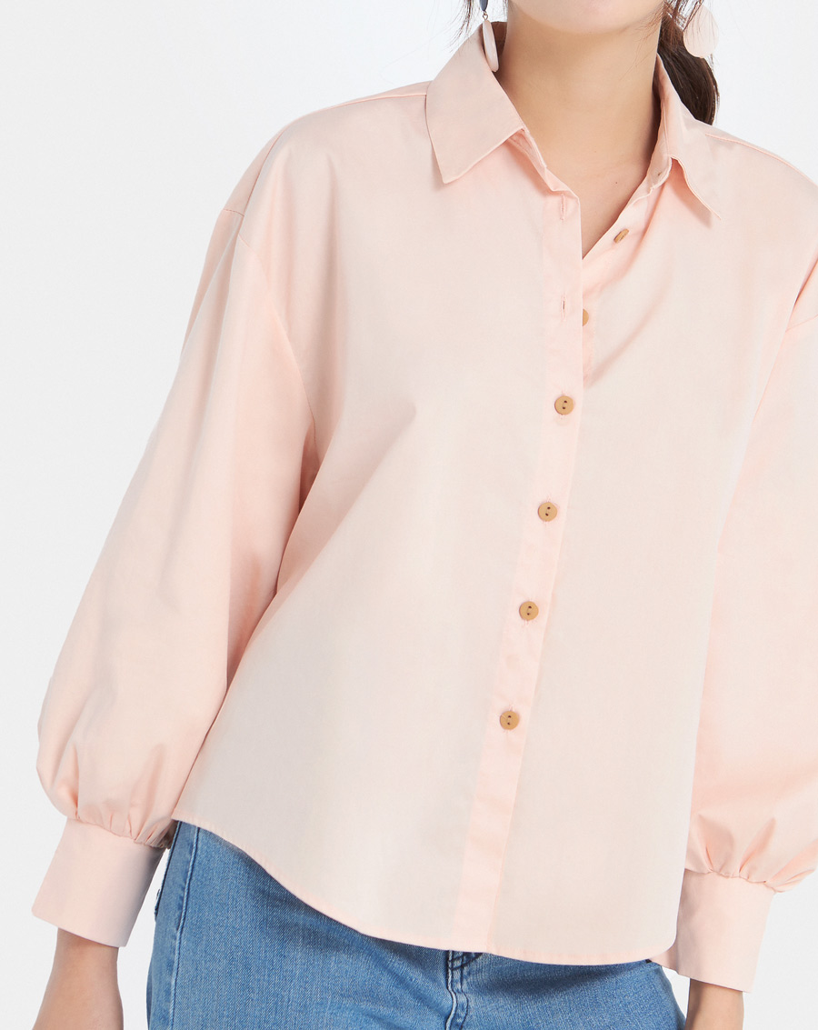 Áo Sơ Mi Nữ Thời Trang JUNO Tay Phồng JNASM013