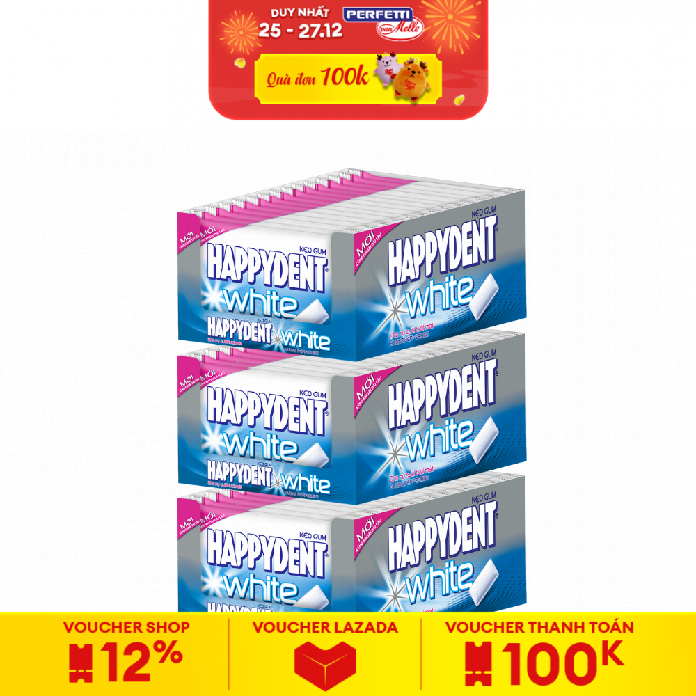 Combo 3 Hộp sing gum Happy Dent (45 vỉ)