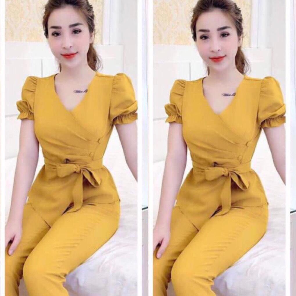 Set Bộ Vạt Chéo Thắt Nơ- Thời trang xinh HĐ