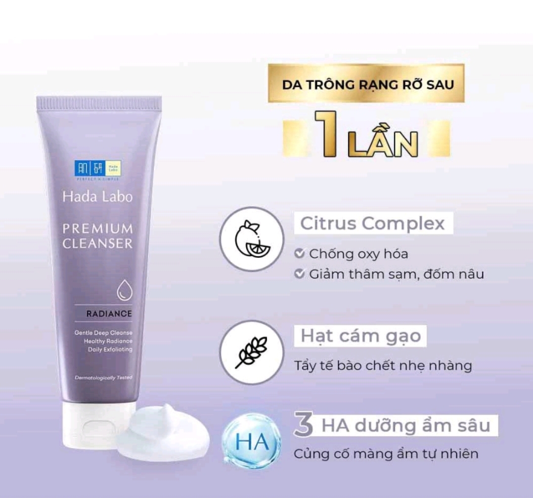 Sữa Rửa Mặt Hada Labo Chăm Sóc Da Cao Cấp  Premium 100g