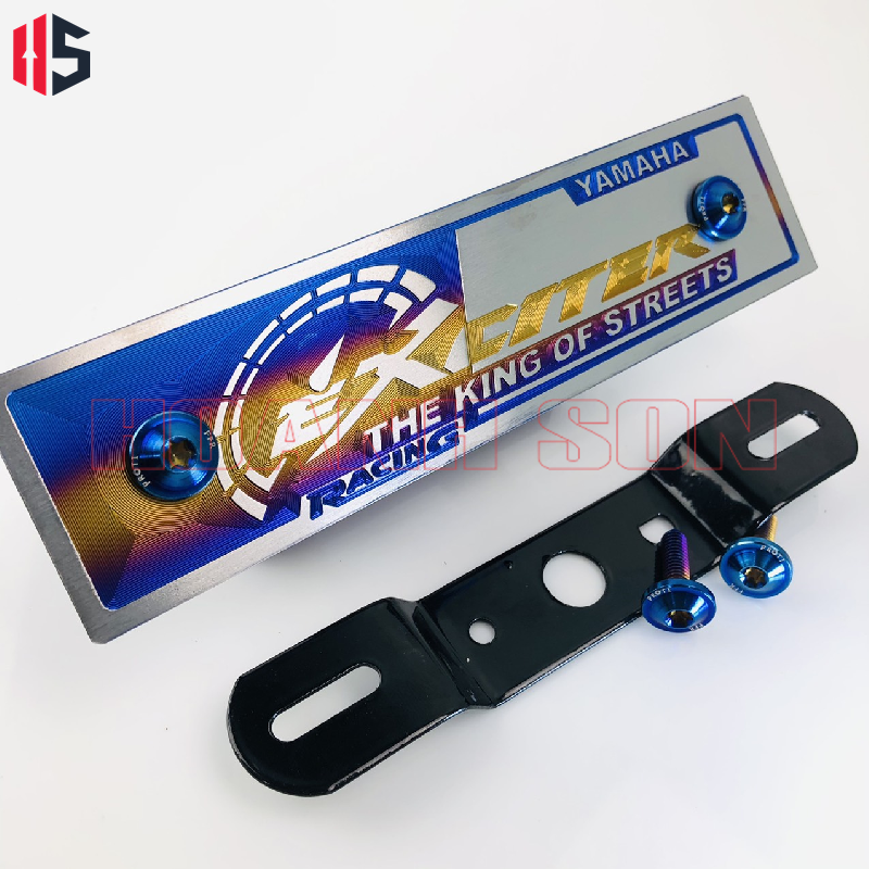 Bảng tên exciter155, bảng tên exciter150, bảng tên exciter135 titan 100% gắn các đời xe Exciter full ốc titan và pass bảng tên