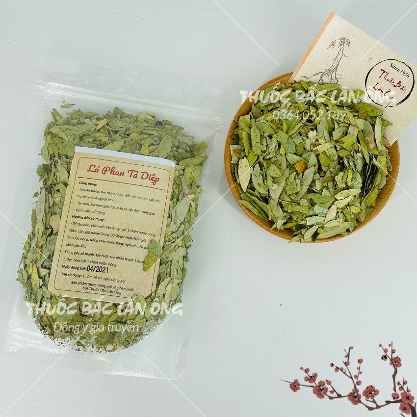 Lá phan tả diệp 500g, trà phan tả, lá xanh, thơm, không vụn, hỗ trợ thải độc, táo bón - Lãn Ông