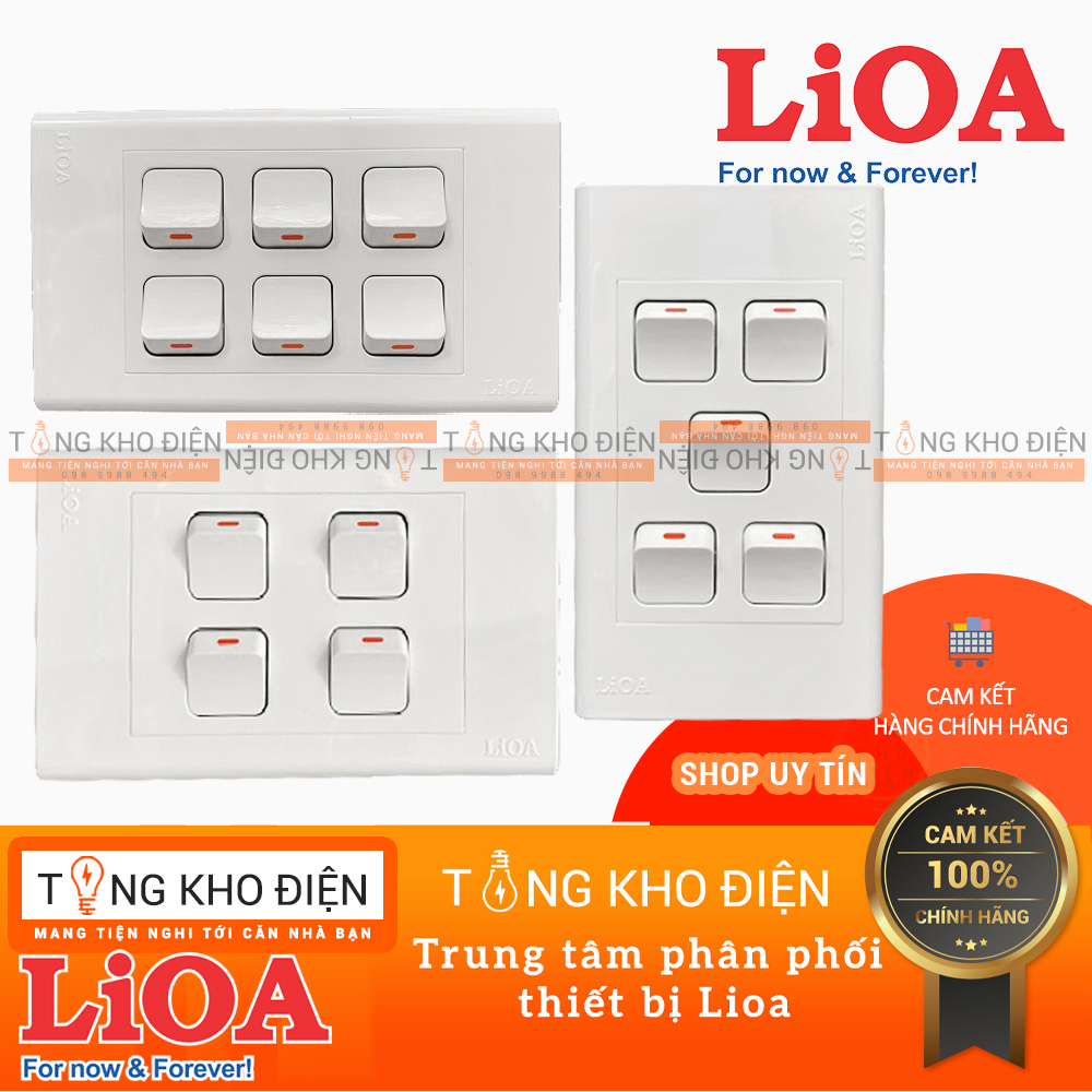 Mặt hạt công tắc LiOA (âm tường + lắp nổi)