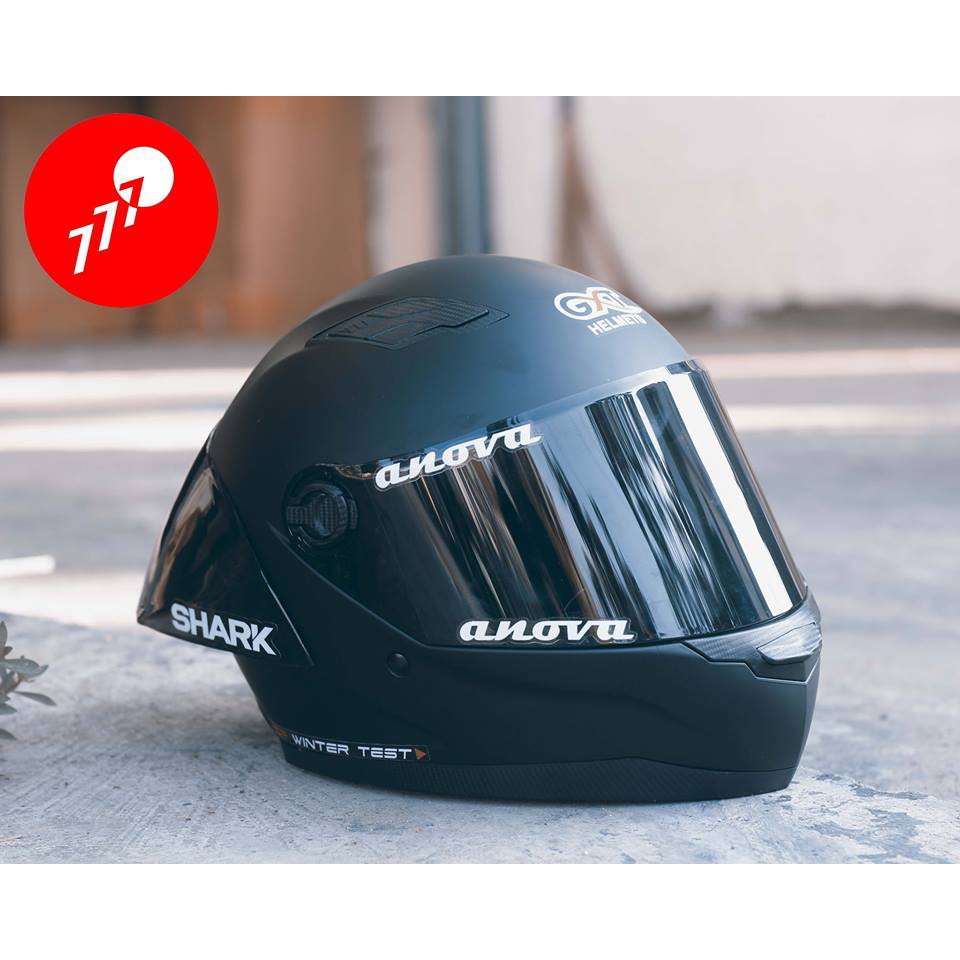 [HCM]Mũ Fullface GXT đen nhám lên đuôi gió Shark bảo hành 12 tháng