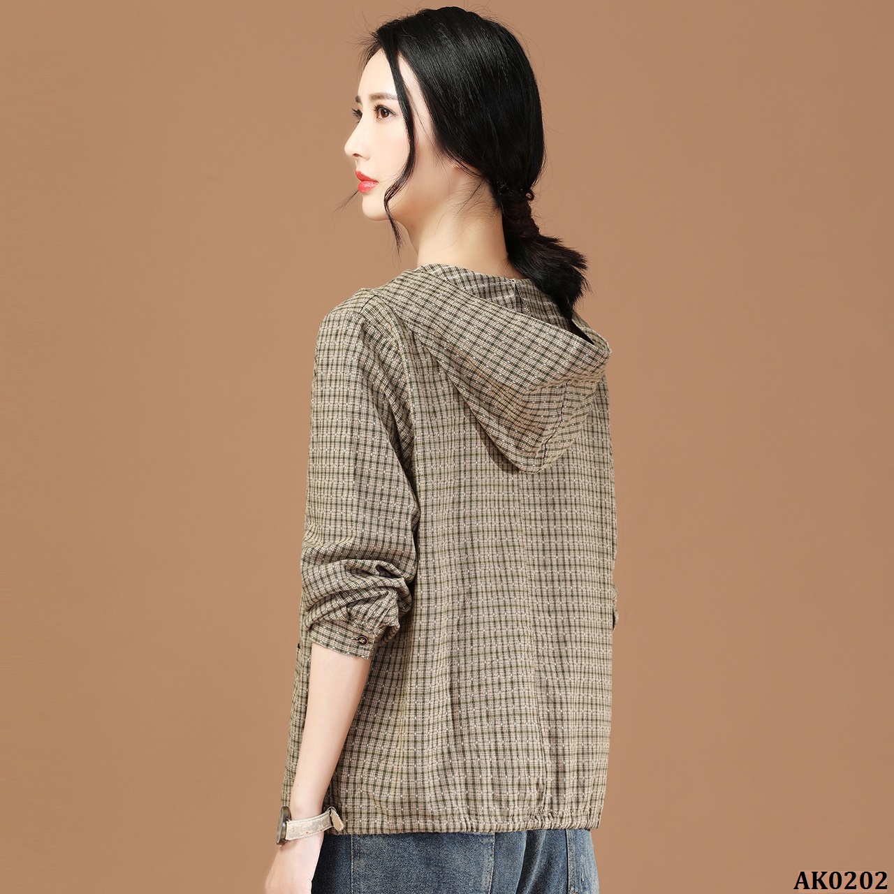 AK0202-Áo Khoác Sơ Mi Đi Nắng Ca Rô