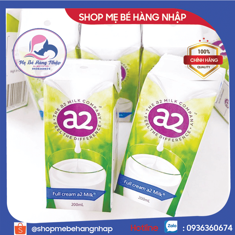 Sữa tươi nước a2 200ml lốc 6 hộp