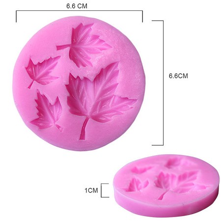 Khuôn silicon 4D 4 chiếc lá thu