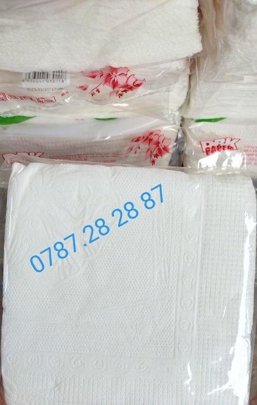 Combo 5 Bịch Khăn giấy ăn / Giấy vuông Bảo Bảo - VPP Làn Gió Mới