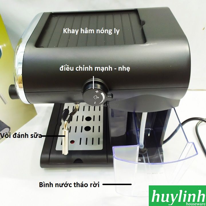 Máy pha cà phê Tiross TS6211 - Áp lực 15 bar