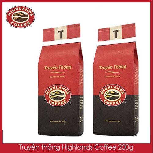 Mua 1 tặng 1 gói Cà phê Rang xay Truyền thống Highland Coffee 200g