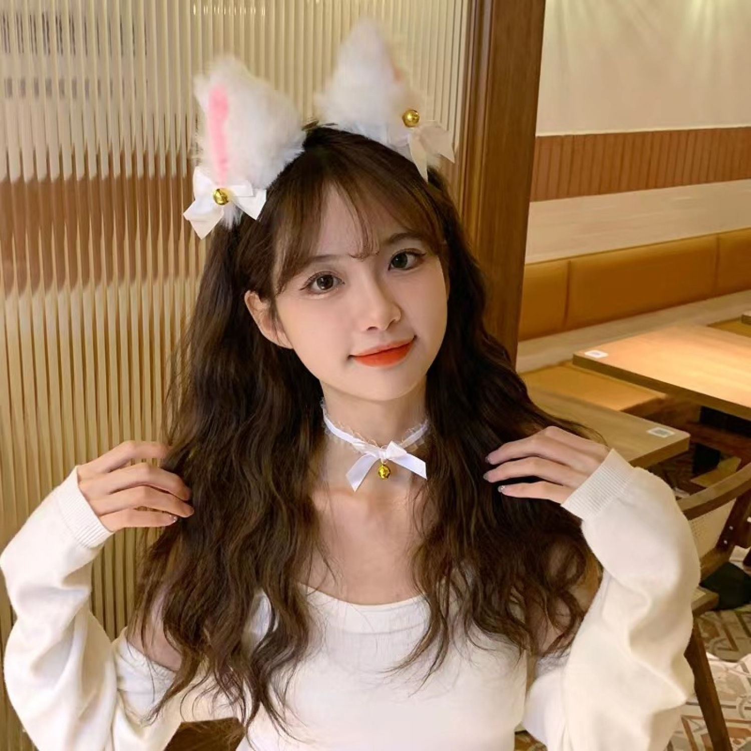 Băng Đô Bờm Cài Tóc Tai Mèo Cosplay