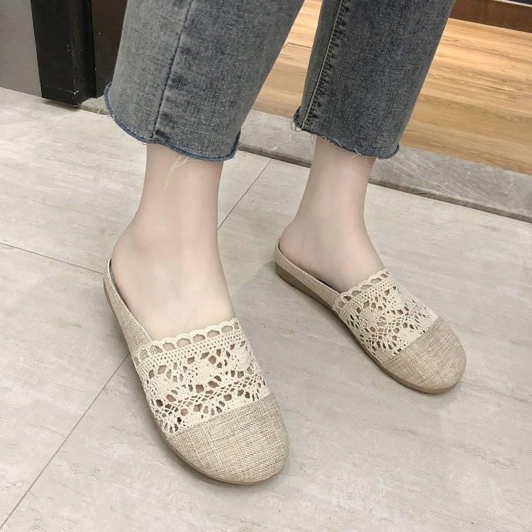 (Hàng Sẵn) Dép Sục Nữ Cói Ren Ulzzang( Ảnh Thật Ở Cuối)