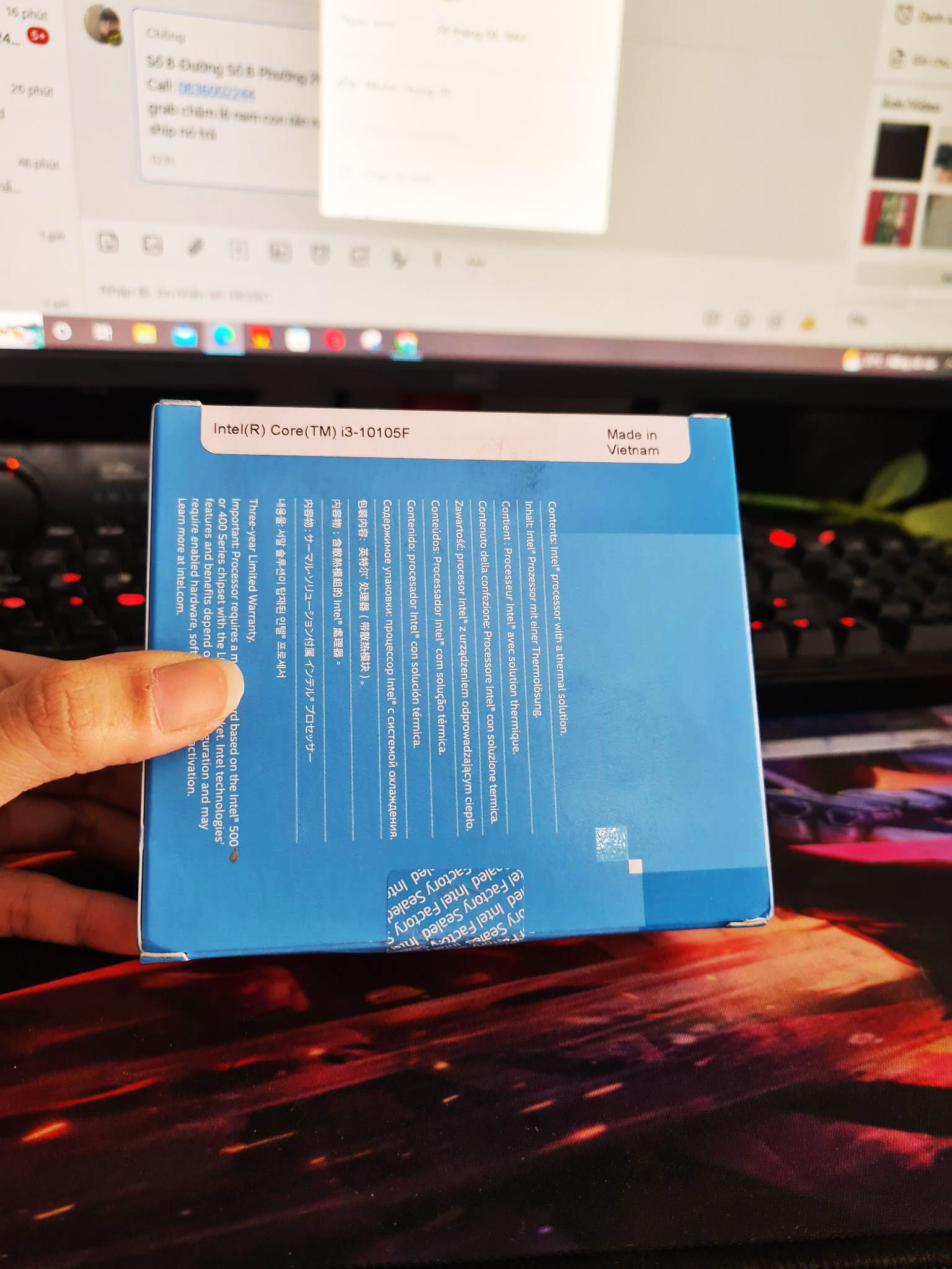 [Bình Tân] Bộ Vi Xử Lý - Chip - cpu i3 10105F NEW FULL BOX