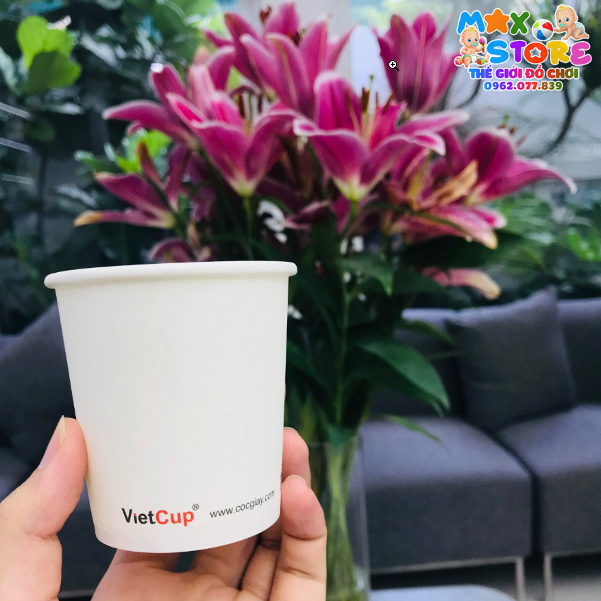 Bịch 50 cốc giấy, ly giấy Vietcup 6oz 180ml Không nắp