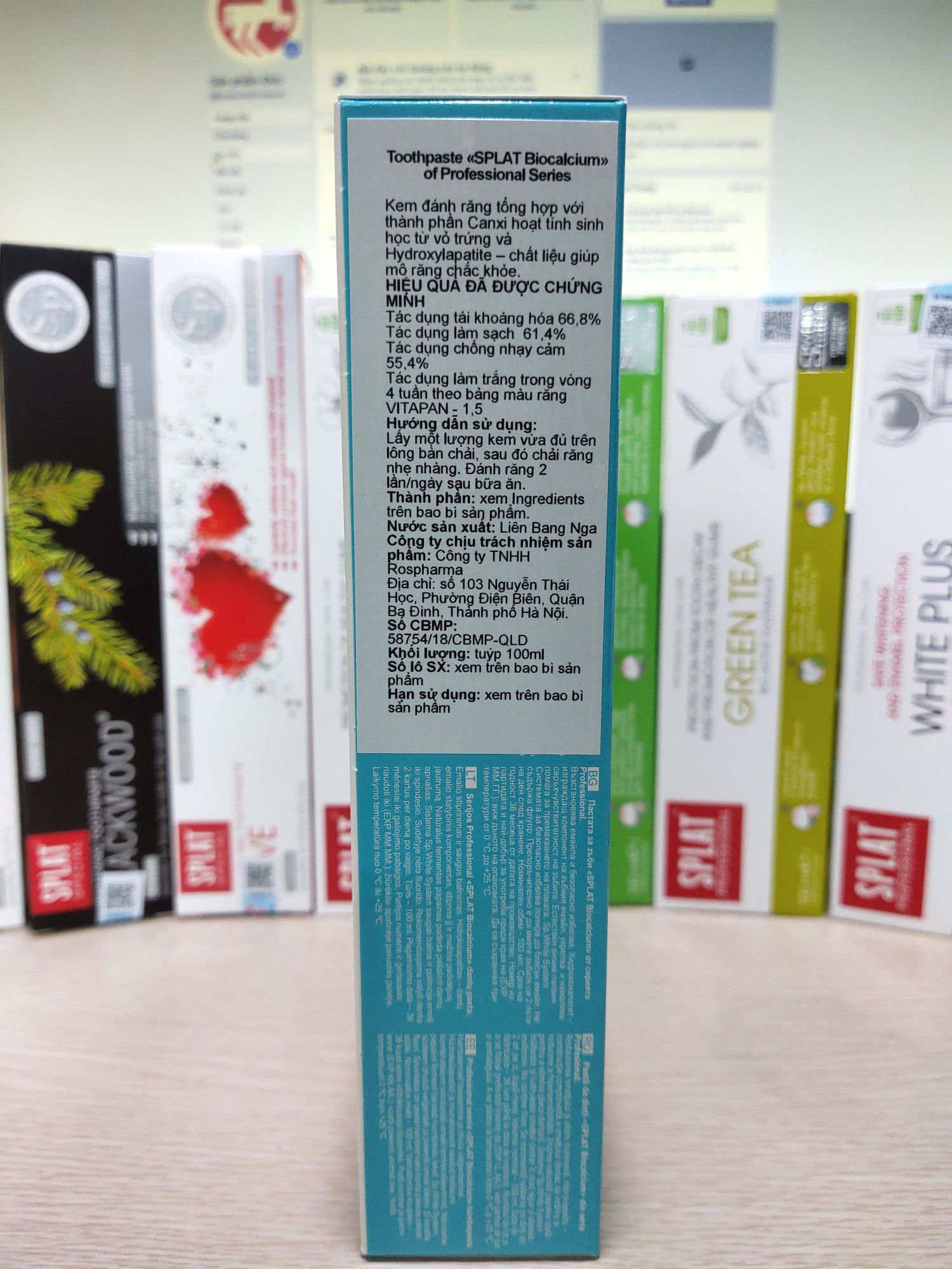 Kem đánh răng men răng SPLAT - BIOCALCIUM  40ml/100ml(Phân phối chính hãng)