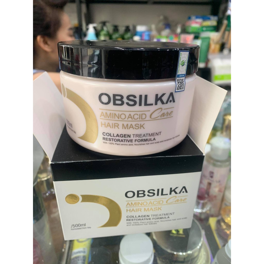 Kem Hấp Ủ Phục Hồi Collagen siêu dưỡng chất OBSILKA 500ml