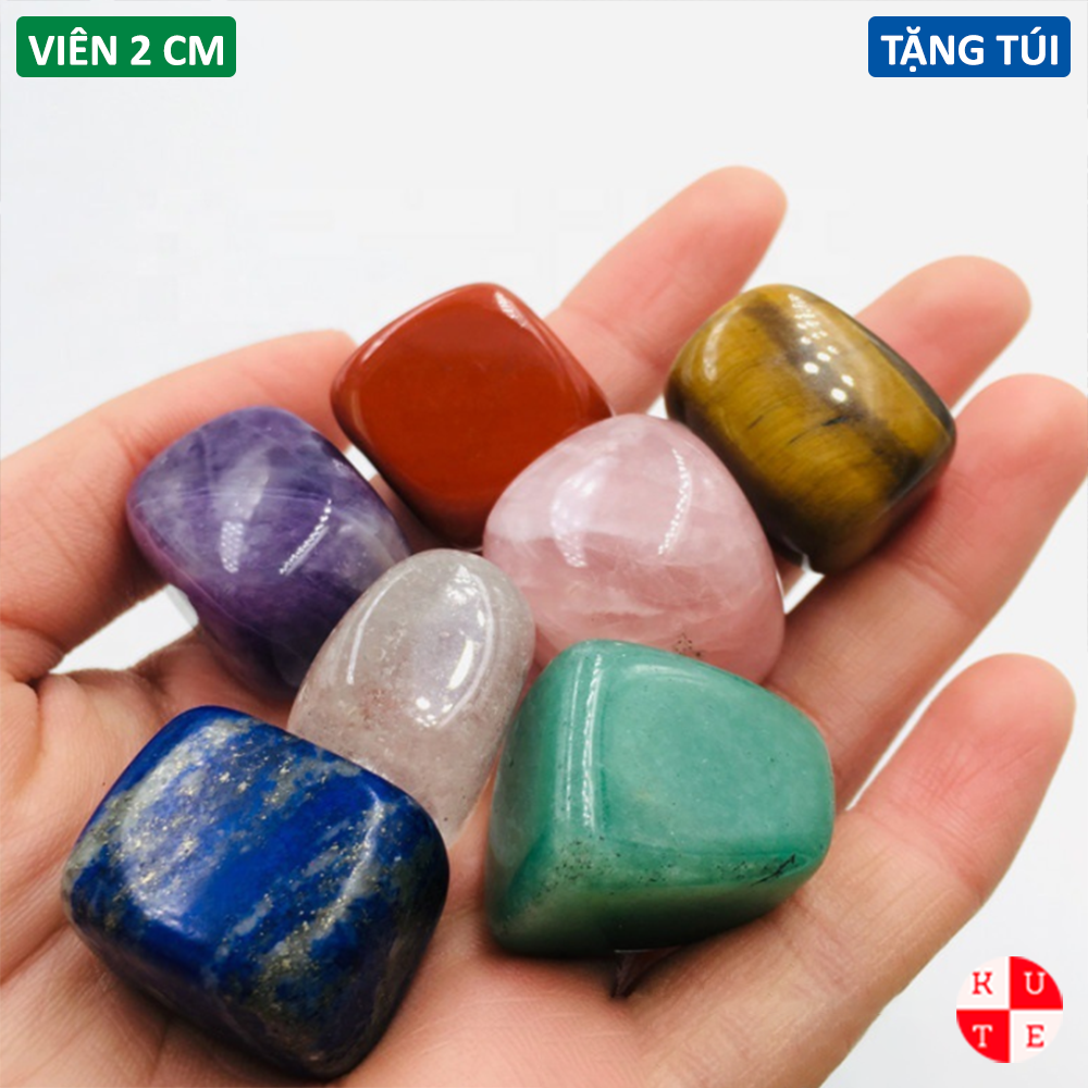 Combo 7 Đá Thanh Tẩy Bảy Luân Xa Đá Năng Lượng